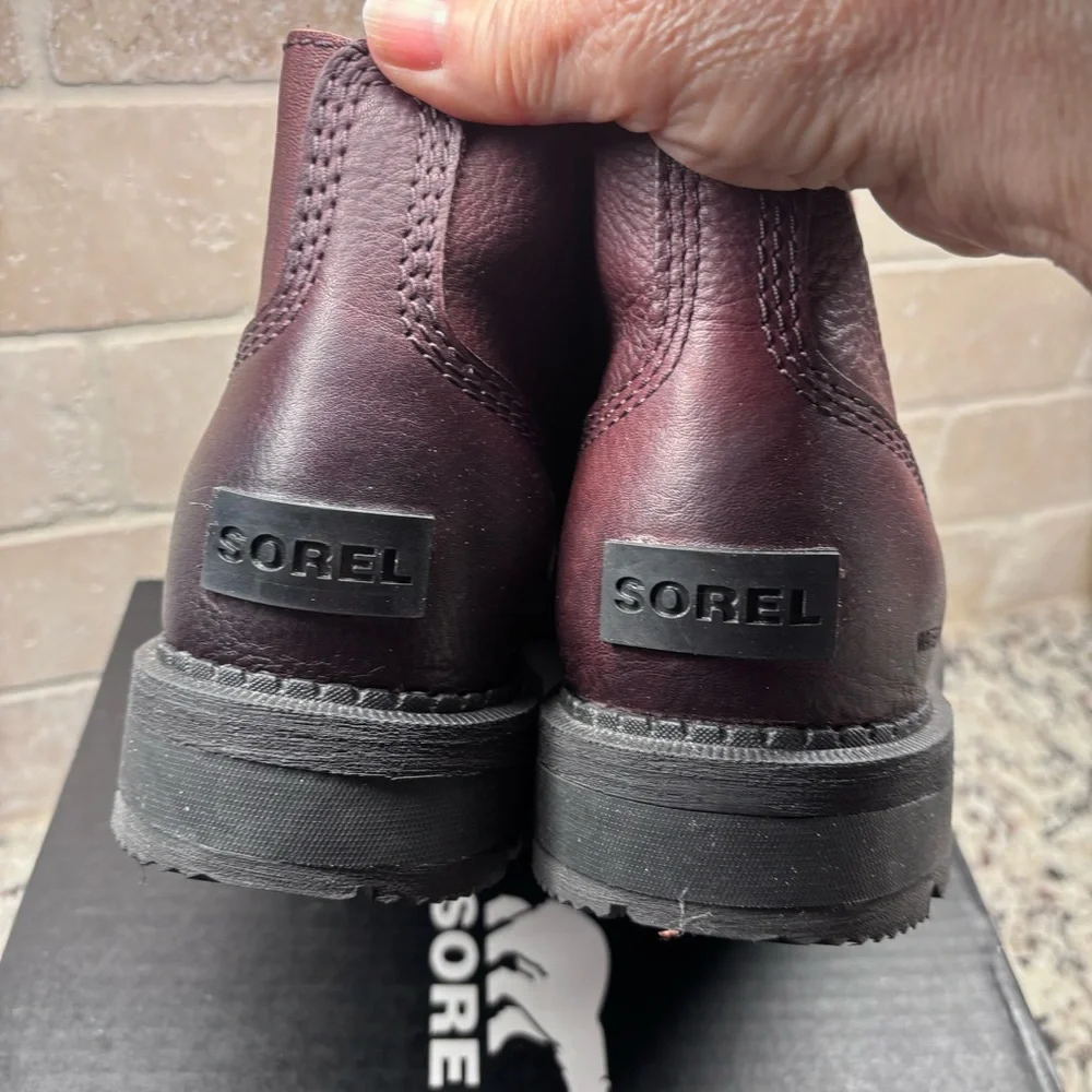 Sorel Mad Brick Chukka Waterproof Men's Dark Redwood Leather Lace up Boots‎